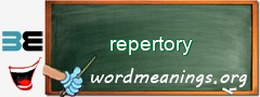 WordMeaning blackboard for repertory